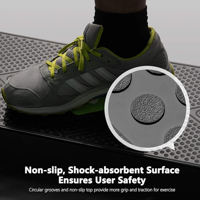 Adjustable Workout Aerobic Stepper, Aerobic Exercise Step Platform with 2 Risers, Exercise Step Deck for Fitness, 26.5" Trainer Stepper with Non-Slip Surface Home Gym & Extra Risers Options