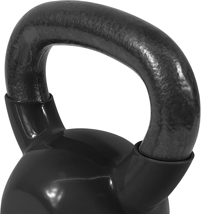 Yes4All Kettlebell, Vinyl Coated Kettlebell Cast Iron Sets with Stable Flat Bottom for Full Body Workout, Push up, Grip Strength Training & Weights Exercises