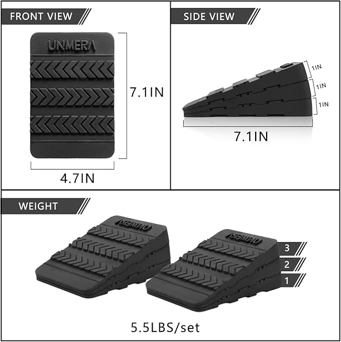UNMERA Squat Wedge Block 6PCS Adjustable Non-slip Rubber Squat Ramp,squat Wedge For Heel Elevated Squat,Weight Lifting,Calf Stretcher, Deadlift Squat Improve Mobility Balance And Strength Performance