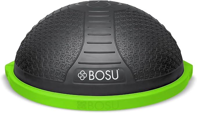 Bosu Half Ball Home Balance Exercise Trainer for Strength and Flexibility Workouts with Built to Last Burst Resistant Material and Hand Pump