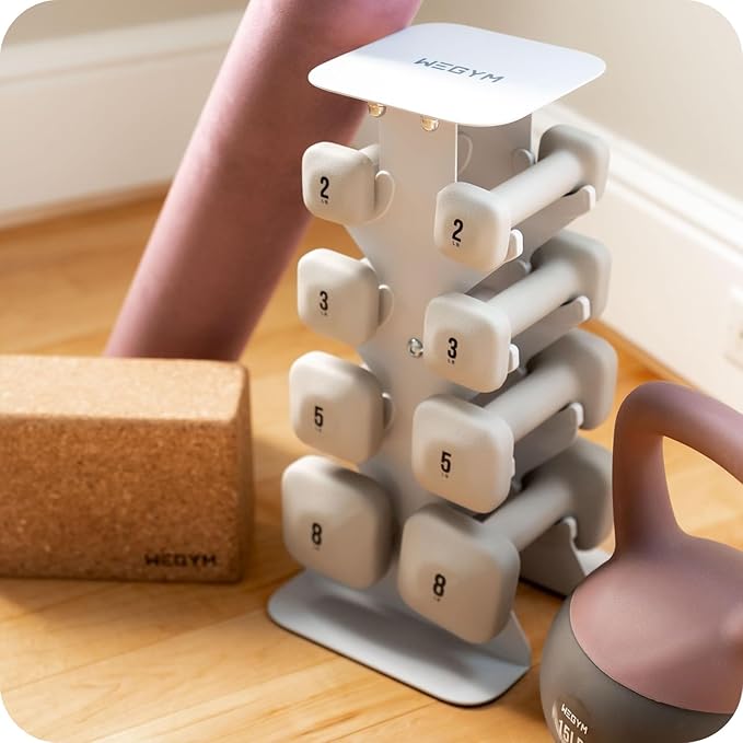 WeGym SafeGrip Dumbbells, Anti-Slip, Anti-Roll, Thick Handles, Free Weights, Square Dumbbells for Secure Workouts at Home, Weightlifting, and Personal Training