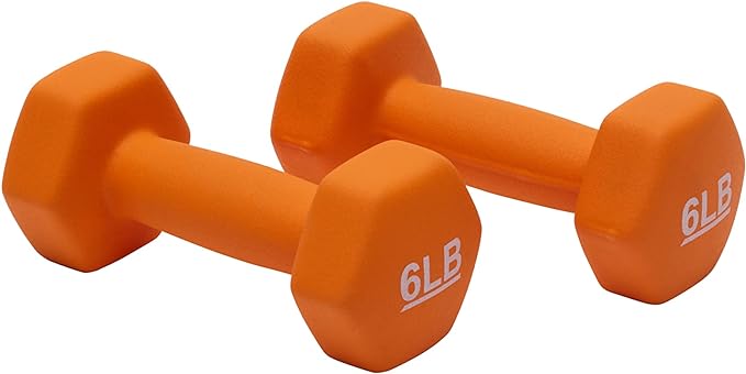 Amazon Basics Neoprene Dumbbell Hand Weights for Exercise and Muscle Toning