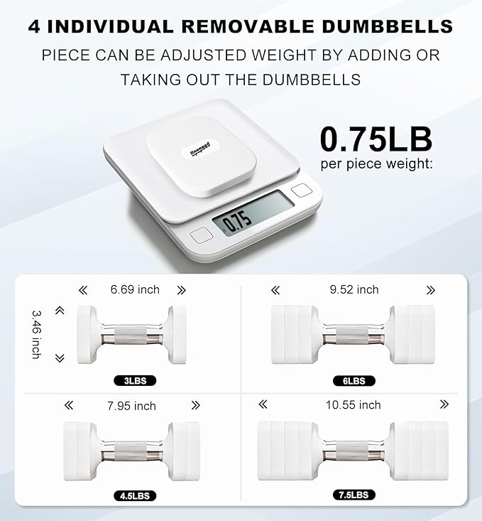 15LB 20LB 40LB 50LB Adjustable Dumbbell Set Free Weights Dumbbells Set for Women Men Hand Weights Sets Adjust Dumbbell Weight Sets for Home Gym Exercise Workout Strength Training Equipments