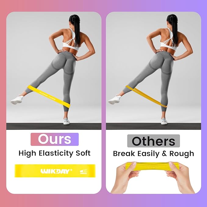 Resistance Bands for Working Out Exercise Loop Bands Workout Bands Set for Men Women Body Stretching, Crossfit Training, Home Workout, Physical Therapy, Booty Legs, Set of 5