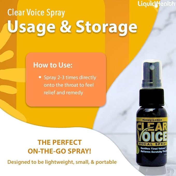 Clear Voice Vocal Spray Honey Lemon -- 1 fl oz