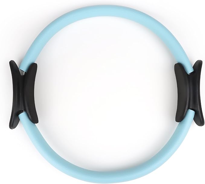 Phoenix Fitness Pilates Ring,Double Handle Exercise Circle Fitness Magic Circle Resistance Ring Dual Grip for Yoga Core Training,15 Inch