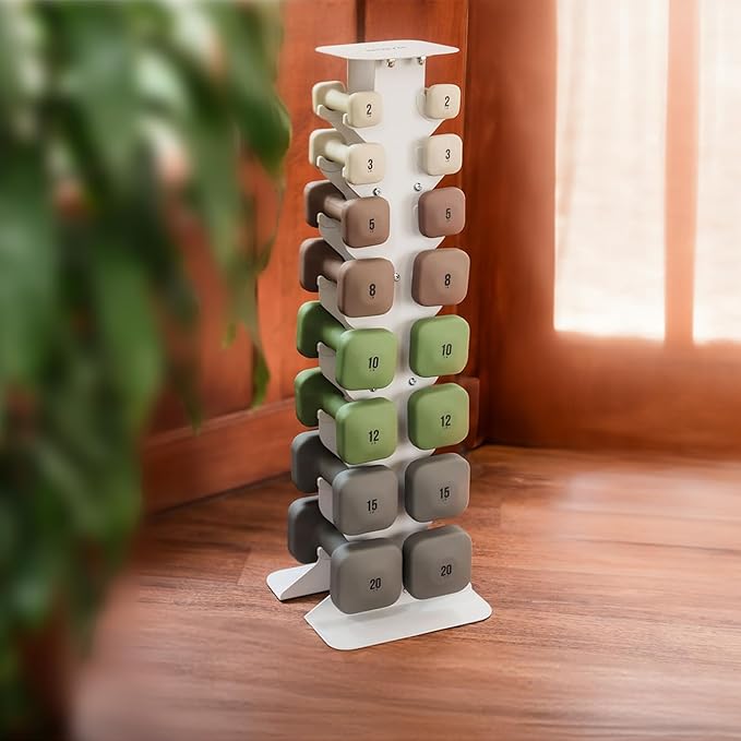 WeGym SafeGrip Dumbbells, Anti-Slip, Anti-Roll, Thick Handles, Free Weights, Square Dumbbells for Secure Workouts at Home, Weightlifting, and Personal Training