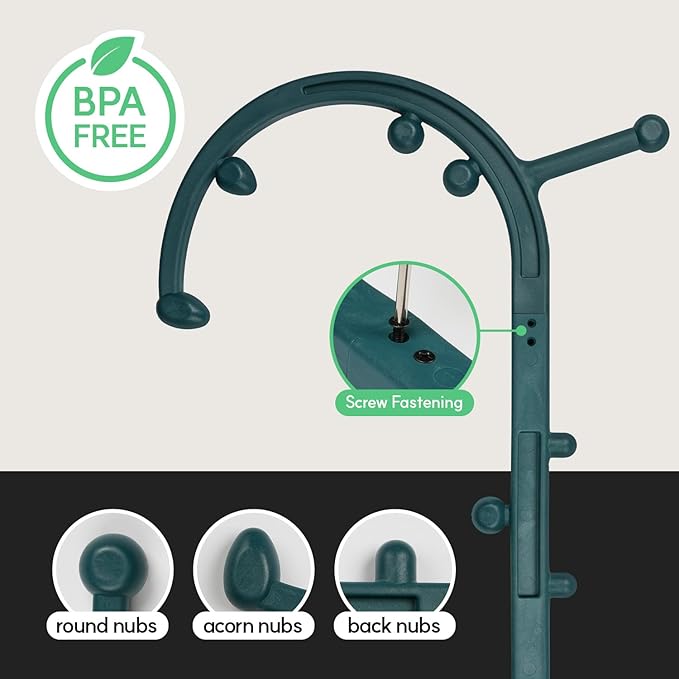 HuBDIC HubiCare Massage Stick, Trigger Point Cane, Body Deep Tissue, Handheld Back, Neck, Shoulder, Leg and Feet, Muscle Release Tool Self Massage Hook Cane for Women & Men (Black)