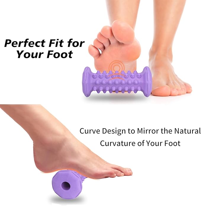 Plantar Fasciitis Relief,Foot Roller,Foot Massager Roller for Deep Tissue Muscle Massage,Portable Reflexology Tool-Purple
