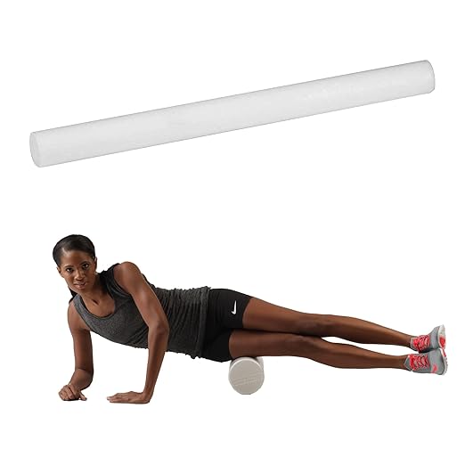 Sammons Preston Foam Therapy Roll, Round 3" x 36" High Density Foam Roller for Exercise, Massage, Balance, Yoga, Physical Therapy, and Flexibility, Ideal for Home, Gym, or Studio