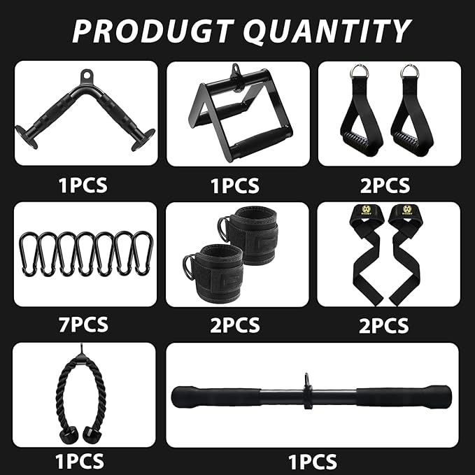 LAT Pulldown Attachments, Cable Machine Attachment Gym Accessories, Cable Attachments for Gym, Home Gym Accessories