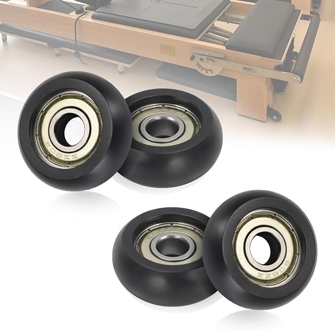Replacement Roller Wheels For Aero Pilates Reformer Set of 4, Easy to Install, Smooth & Quiet Glide