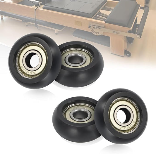 Replacement Roller Wheels For Aero Pilates Reformer Set of 4, Easy to Install, Smooth & Quiet Glide