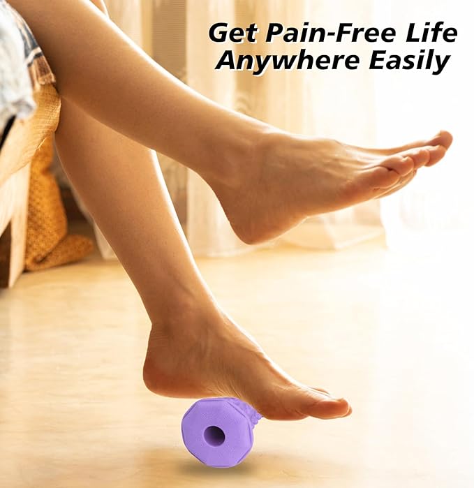 Plantar Fasciitis Relief,Foot Roller,Foot Massager Roller for Deep Tissue Muscle Massage,Portable Reflexology Tool-Purple
