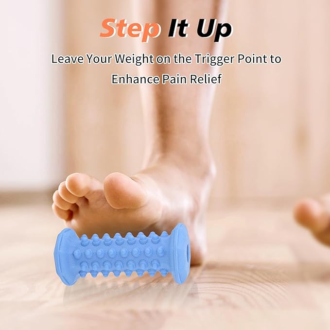 Plantar Fasciitis Relief,Foot Roller,Foot Massager Roller for Plantar Fasciitis,Deep Tissue Muscle Massage,Arch and Heel Pain Relief,Portable Reflexology Tool-Blue