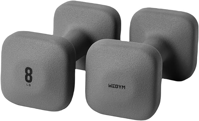 WeGym SafeGrip Dumbbells, Anti-Slip, Anti-Roll, Thick Handles, Free Weights, Square Dumbbells for Secure Workouts at Home, Weightlifting, and Personal Training