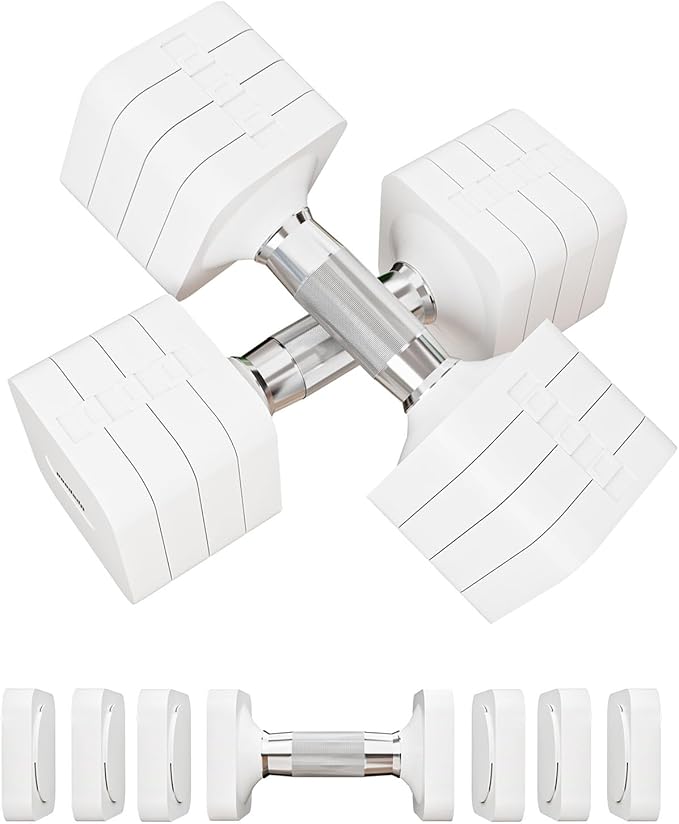 15LB 20LB 40LB 50LB Adjustable Dumbbell Set Free Weights Dumbbells Set for Women Men Hand Weights Sets Adjust Dumbbell Weight Sets for Home Gym Exercise Workout Strength Training Equipments