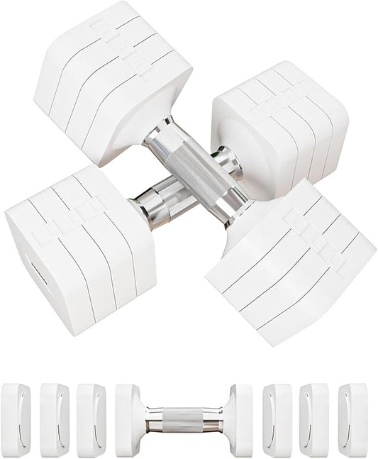 15LB 20LB 40LB 50LB Adjustable Dumbbell Set Free Weights Dumbbells Set for Women Men Hand Weights Sets Adjust Dumbbell Weight Sets for Home Gym Exercise Workout Strength Training Equipments