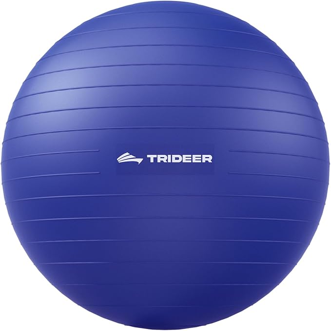 Trideer Extra Thick Yoga Ball Exercise Ball, 5 Sizes Gym Ball, Heavy Duty Ball Chair for Balance, Stability, Pregnancy, Quick Pump Included