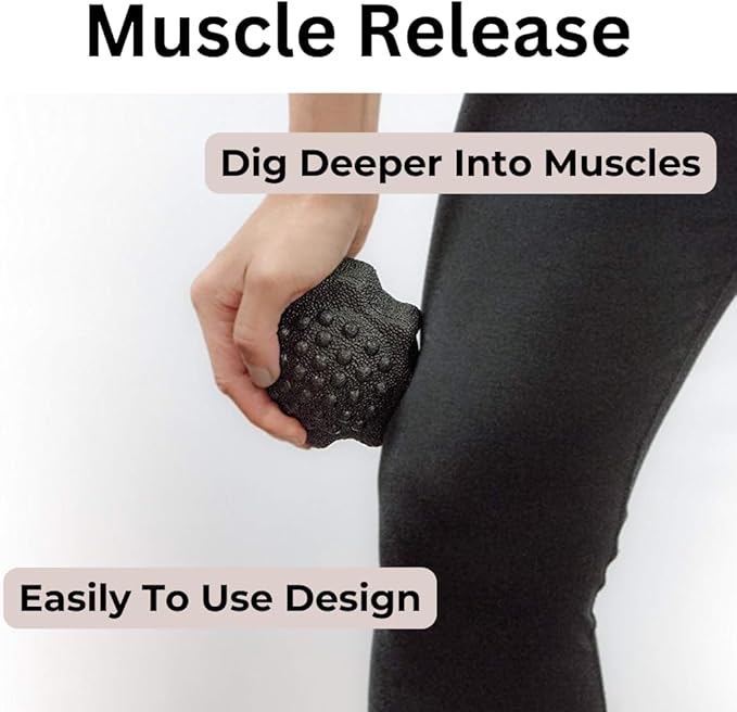 Rollga ACTIVATOR - The Better Massage Ball for Myofascial Release, Trigger Point Therapy, Acupoint & Yoga. Foot Massage, Physical Therapy & Lacrosse Ball in One. 3 Surfaces for Advanced Muscle Release