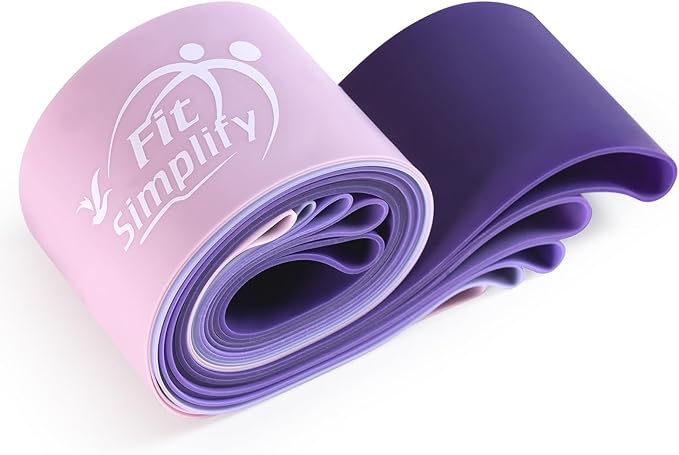Fit Simplify Resistance Loop Exercise Bands with Instruction Guide and Carry Bag, Set of 5