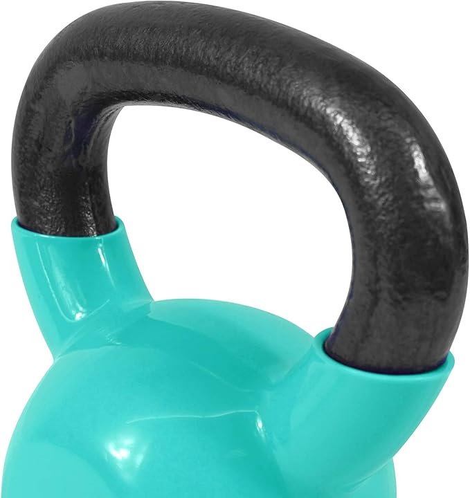 Yes4All Kettlebell, Vinyl Coated Kettlebell Cast Iron Sets with Stable Flat Bottom for Full Body Workout, Push up, Grip Strength Training & Weights Exercises