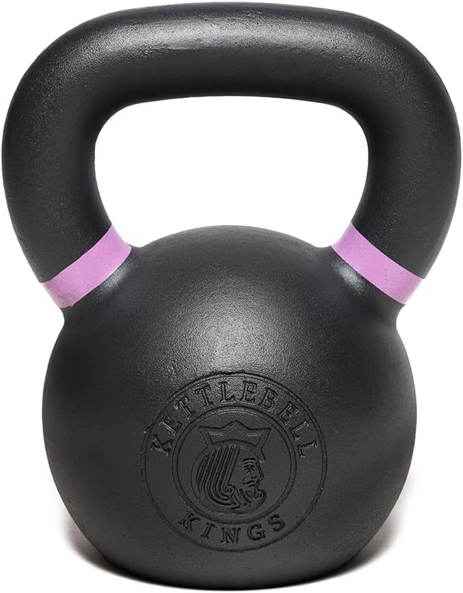 Kettlebell Kings Powder Coated Kettlebell Weights 5-90 LB | Workout Gym Equipment & Strength training sets for Women & Men | Durable Coating for Grip Strength, Rust Prevention