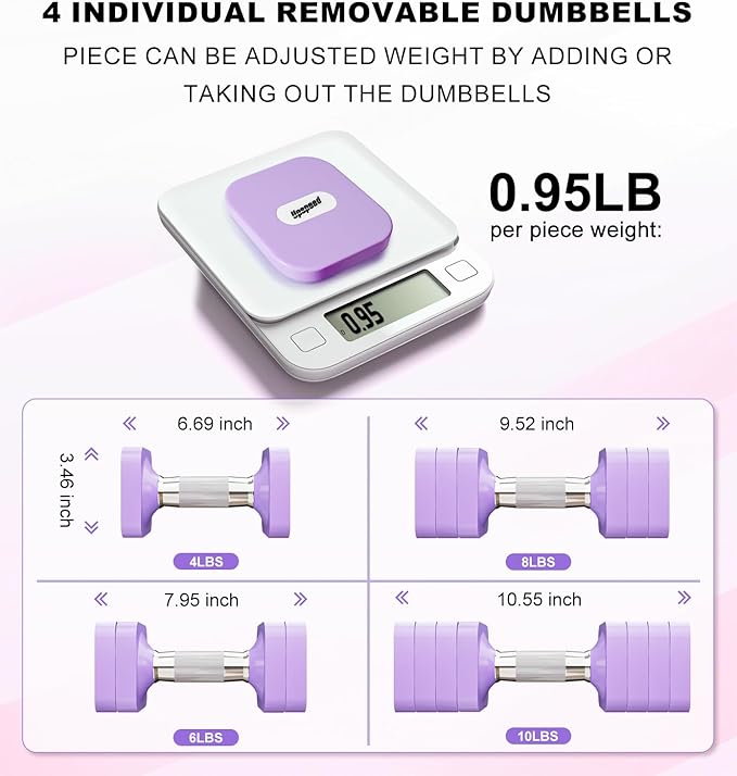 15LB 20LB 40LB 50LB Adjustable Dumbbell Set Free Weights Dumbbells Set for Women Men Hand Weights Sets Adjust Dumbbell Weight Sets for Home Gym Exercise Workout Strength Training Equipments