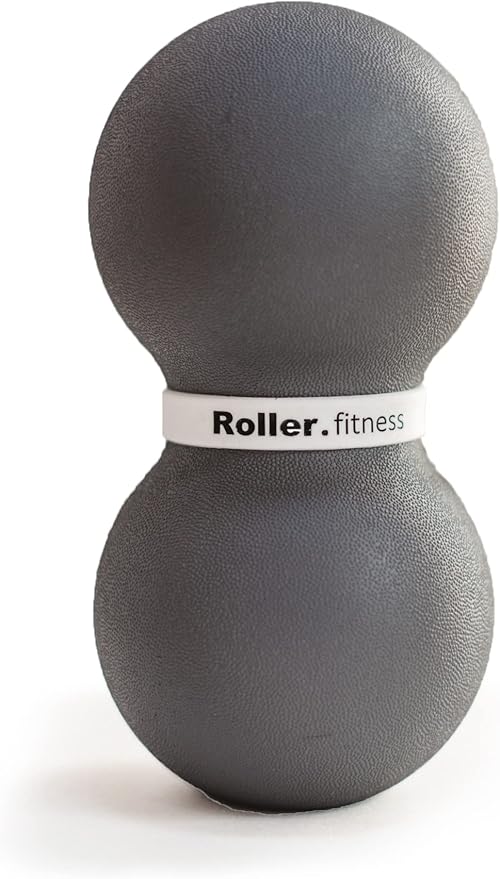 Roller Fitness Infinity Roller, Peanut Foam Roller, Large 8-Inch Double Massage Ball Exercise Roller (Gray - Soft)