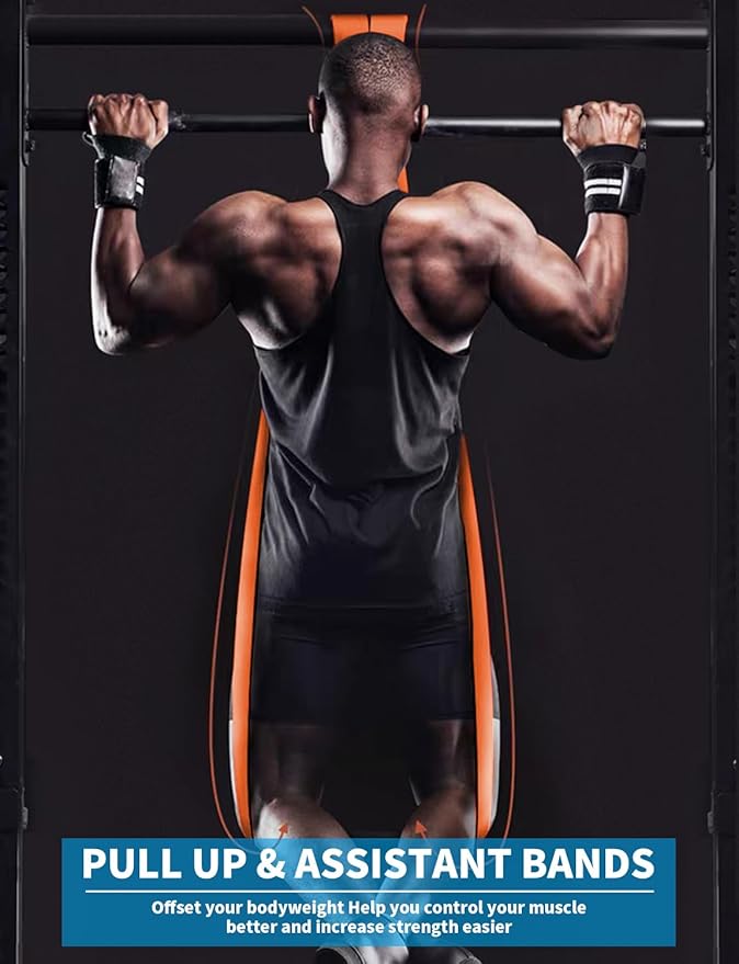 Pull Up Bands, Resistance Bands, Pull Up Assistance Bands Set for Men & Women, Exercise Workout Bands for Working Out, Body Stretching, Physical Therapy, Muscle Training