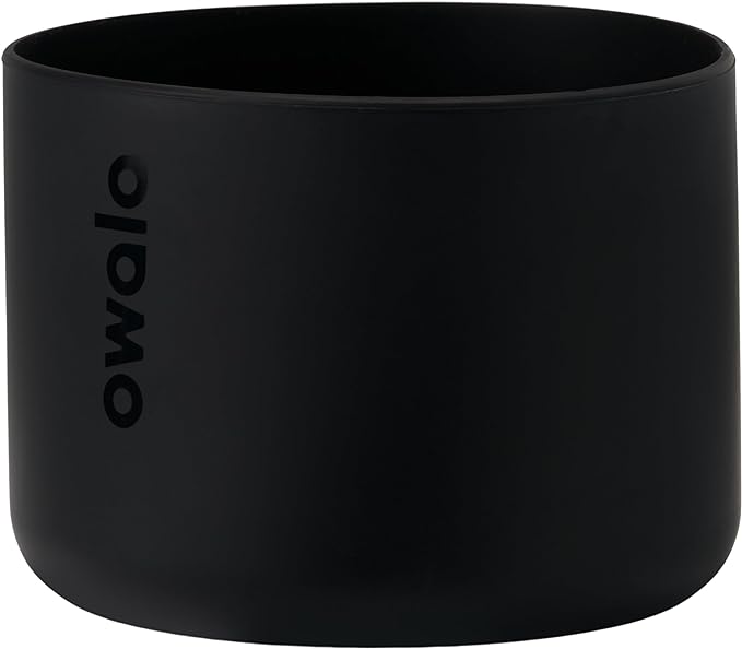 Owala Silicone Water Bottle Boot, Anti-Slip Protective Sleeve for Water Bottle, Protects FreeSip and Flip Stainless Steel Water Bottles, 40 Oz, Black