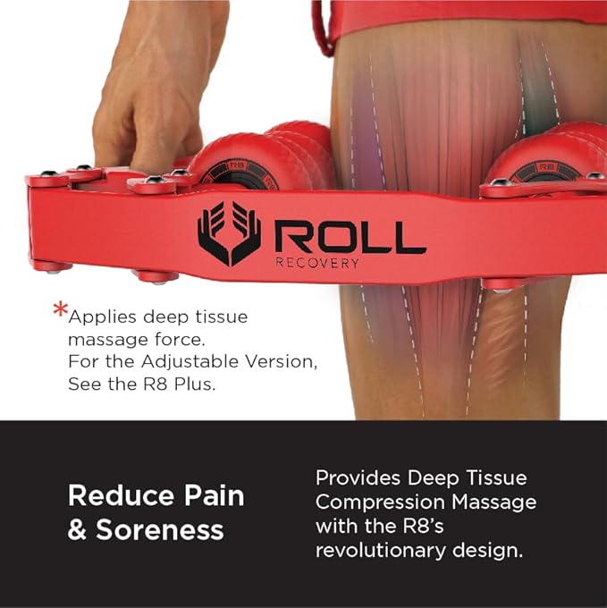 ROLL Recovery R8 (Lava Red) - Deep Tissue Massage Roller