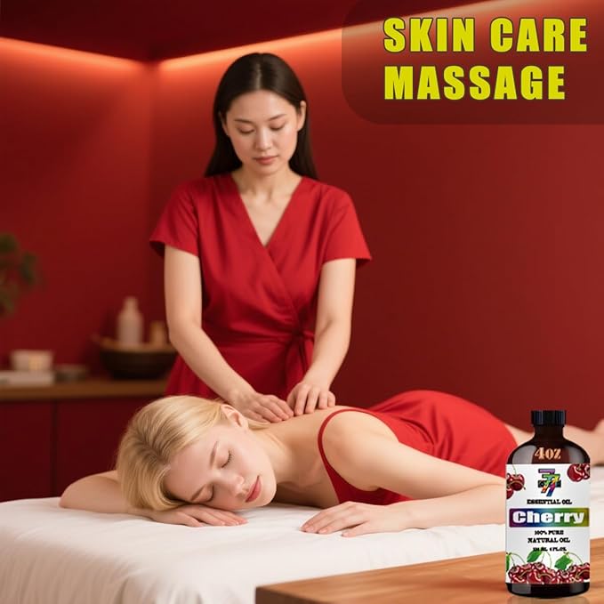 Cherry Essential Oil (4 oz / 120 ml) – Cherry Oils for diffusers, humidifiers, Home Baths, Cleaning Products, Yoga, DIY Soaps and DIY Scented Candles