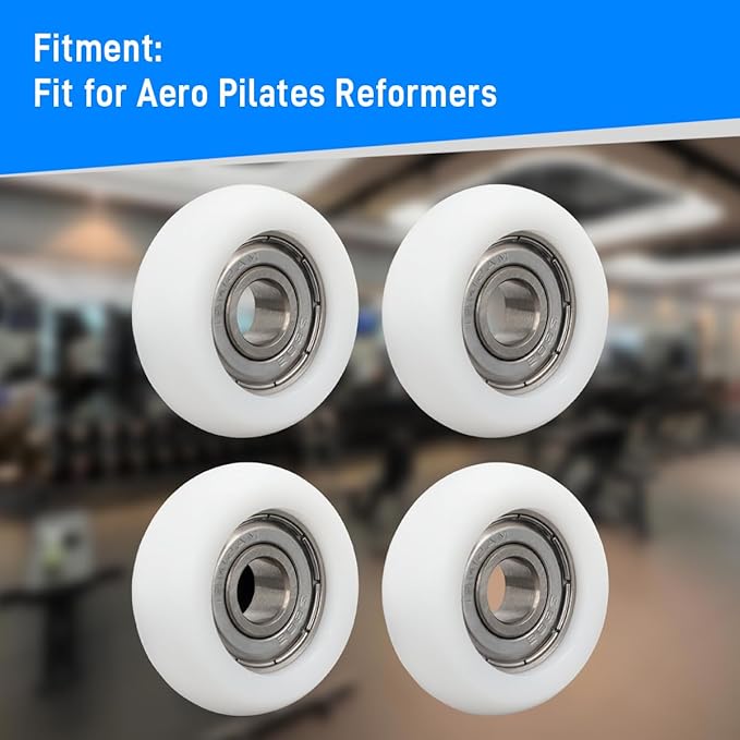 Replacement Roller Wheels For Aero Pilates Reformer Set of 4, Easy to Install, Smooth & Quiet Glide