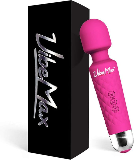 Rechargeable Personal Massager - Powerful Multi Speed Vibration - Whisper Quiet - Waterproof - for Muscle Tension Relief - Pink