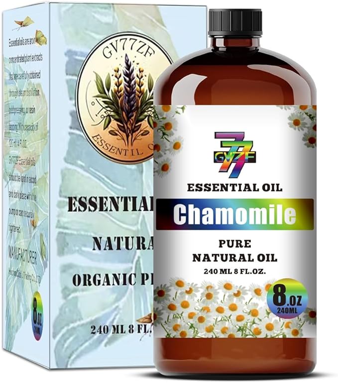 Chamomile Essential Oil (8 oz / 240 ml) – Chamomile Oils for diffusers, humidifiers, Home Baths, Cleaning Products, Yoga, DIY Soaps and DIY Scented Candles