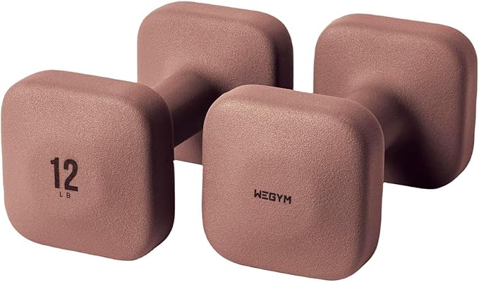WeGym SafeGrip Dumbbells, Anti-Slip, Anti-Roll, Thick Handles, Free Weights, Square Dumbbells for Secure Workouts at Home, Weightlifting, and Personal Training