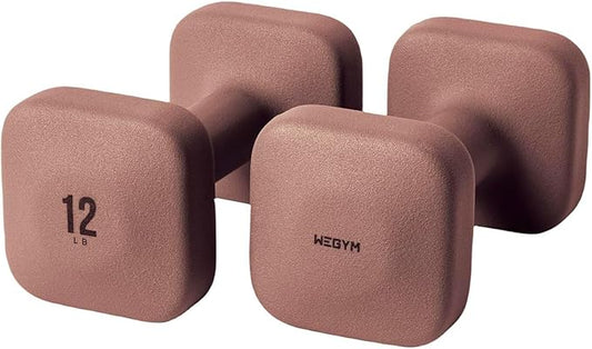 WeGym SafeGrip Dumbbells, Anti-Slip, Anti-Roll, Thick Handles, Free Weights, Square Dumbbells for Secure Workouts at Home, Weightlifting, and Personal Training