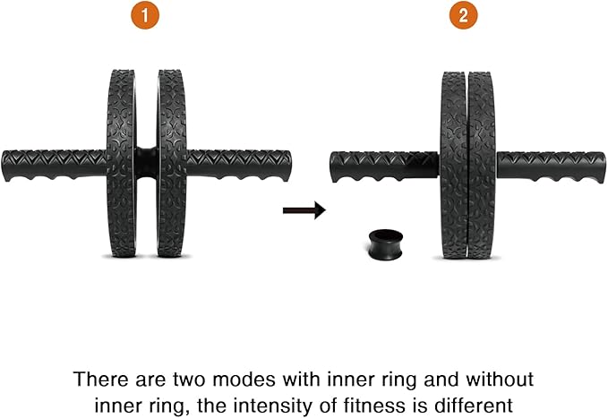 BLUERISE Ab Roller Wheel 2 Types Ab Roller No Noise Ab Wheel Easy to Assemble Home Workout Equipment Portable Abs Workout Equipment for Home