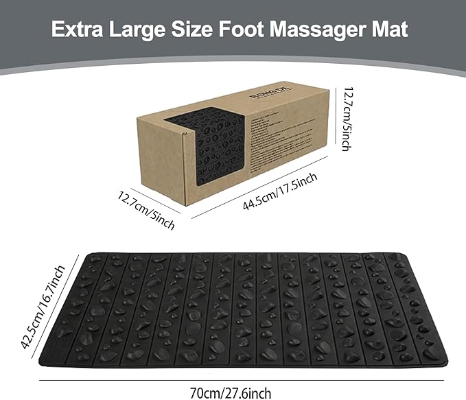 Portable Feet Acupressure Mat, Foldable Foot Massager Mat, Pressure Point Massage Pad, Anti Fatigue Office Standing Desk Stand Up Pad, Relieve Foot Pain(27.6"x16.7")