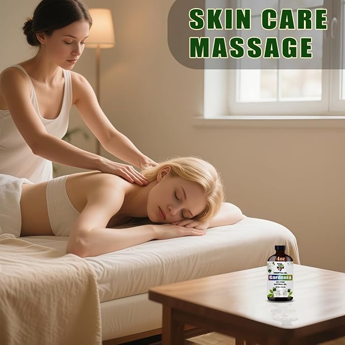 Gardenia Essential Oil (4 oz/120 ml) — Gardenia Oils for Aromatherapy, diffusers, humidifiers, Home fragrances, DIY Skincare, soap Making, DIY Candle, Relaxation, Yoga, and Meditation