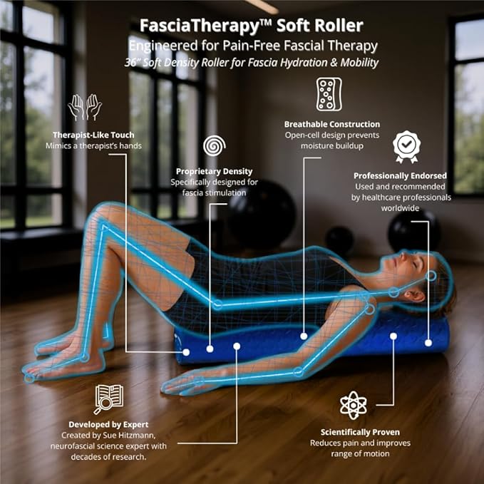 MELT Soft Foam Roller 36 Inch Full Body Roller- Low Density for Gentle Compression