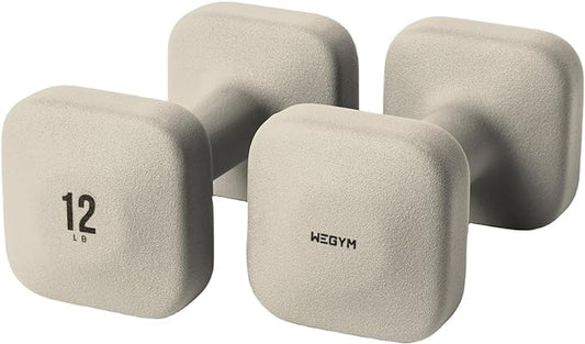 WeGym SafeGrip Dumbbells, Anti-Slip, Anti-Roll, Thick Handles, Free Weights, Square Dumbbells for Secure Workouts at Home, Weightlifting, and Personal Training