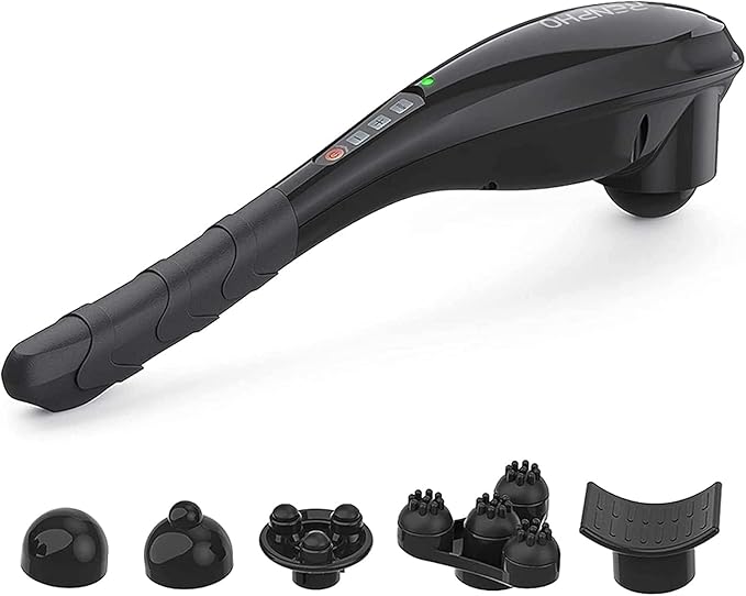RENPHO Rechargeable Handheld Back Massager, Cordless Electric Neck Massage Tool for Shoulder, Foot, Leg, Calf, Gifts for Women and Men