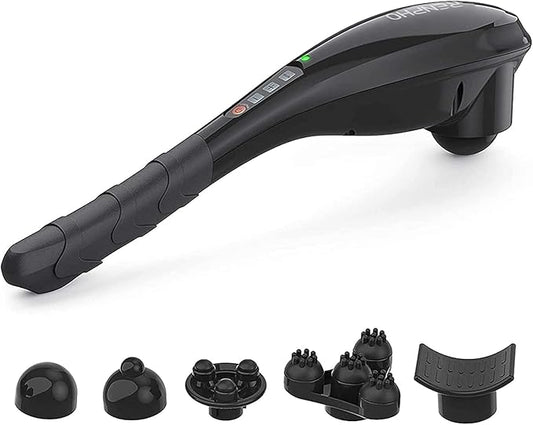 RENPHO Rechargeable Handheld Back Massager, Cordless Electric Neck Massage Tool for Shoulder, Foot, Leg, Calf, Gifts for Women and Men