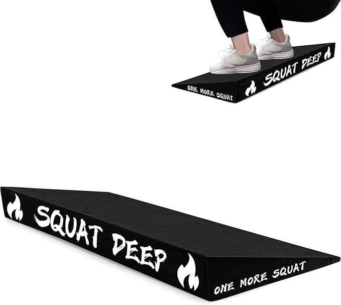 Slant Board for Weightlifting and Calf Stretching - Non-Slip Heel Elevated Squat Wedge Block