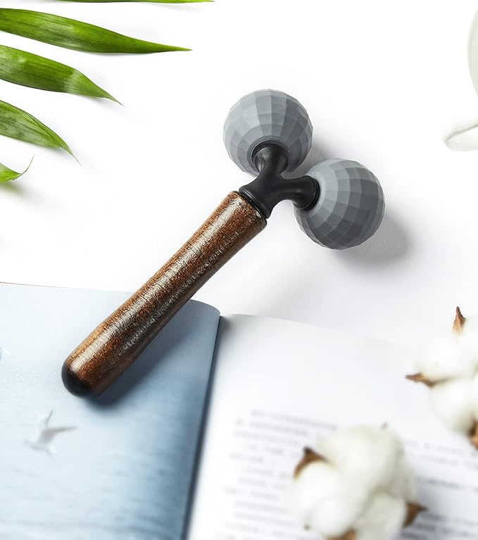 Relax Massage Roller - Body Massage Tools Myofascial Trigger Points Reduce Muscle Soreness Tightness Leg Cramps for Circulation, Stress, Arthritis and Hand Pain Relief & Recovery (Grey)