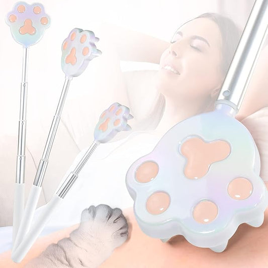 Cat Paw Back Scratcher, Extendable Metal Telescopic Back scratchers with 27 in Long Handle, Relief of Itches, Gift for Man and Woman (Colorful)