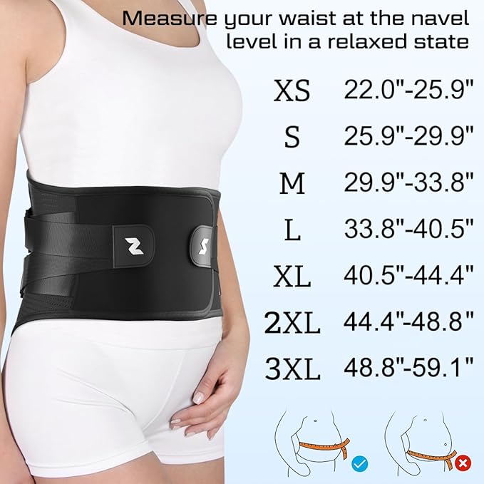 NEENCA Back Brace for Lower Back Pain Relief with Bionic Support System, Lumbar Support Belt for Women&Men with Lumbar Pad, Breathable 3D Knit Fabric for Herniated Disc, Sciatica, Scoliosis... -Black