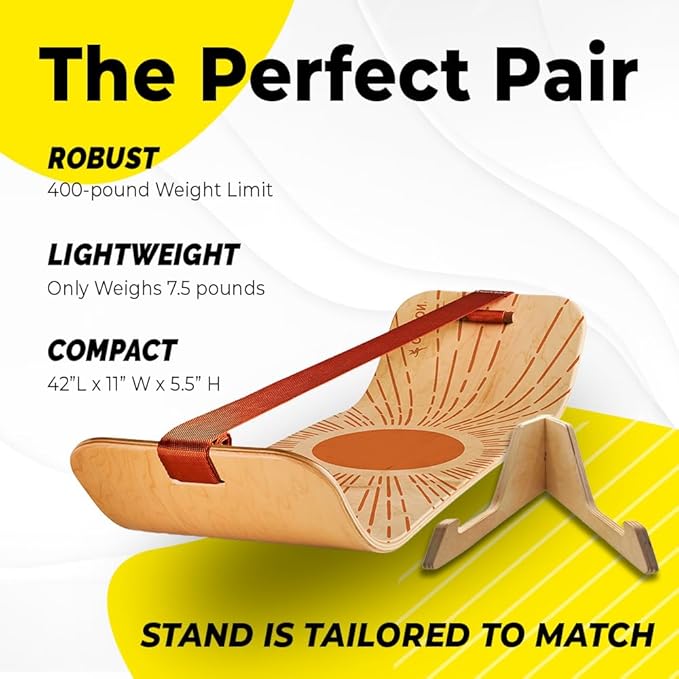 GIBBON SlackBoard - GiBoard Balance Board Kids & Adults - Slackline Balance Trainer - Slack Board Core Workout Equipment Home Gym Training - Standing Desk Exercise - Yoga, Agility, Pilates & More